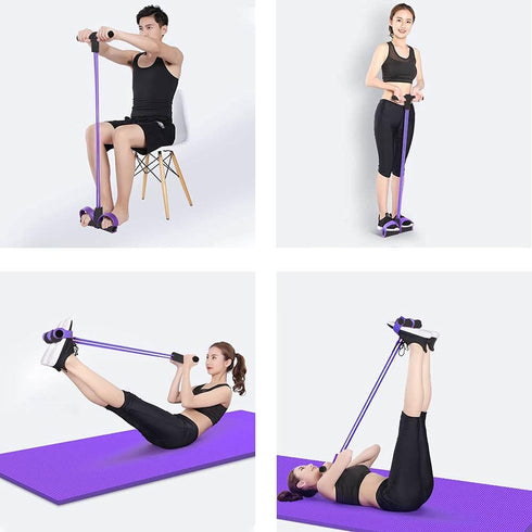 Multifunction Pedal Resistance Band - Elastic Pull Yoga Tension Rope for Fitness Equipment, Stretching Training