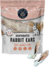 Dehydrated Rabbit Ears for Dogs & Cats - Healthy Whole Rabbit Ears with Fur, Rawhide Alternative, Pack of 6