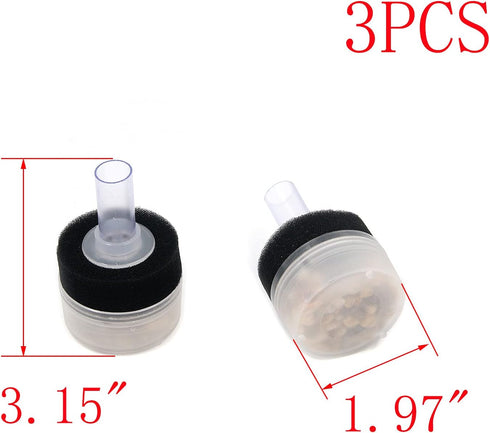 MY MIRONEY Air Driven Filter Sponge Aquarium Filter, Pack of 3