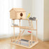 3 HiCaptain Large Bird Playground, Layers Cockatiel Playground, Pet Parrot Playstand Gym Wooden Playpen Birds Play