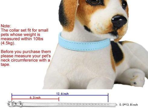 Adjustable ID Pet Collar Set of 12 or 16, Leather for Medium Large Breed Dogs, Neck 6''~18'' (S: Neck 6"~12")