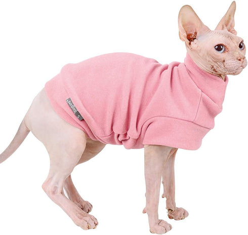 Dociote Dog Clothes for Small Dogs, Fleece Puppy Sweaters, Winter Sweatshirt for Small Dogs (Medium, Pink)