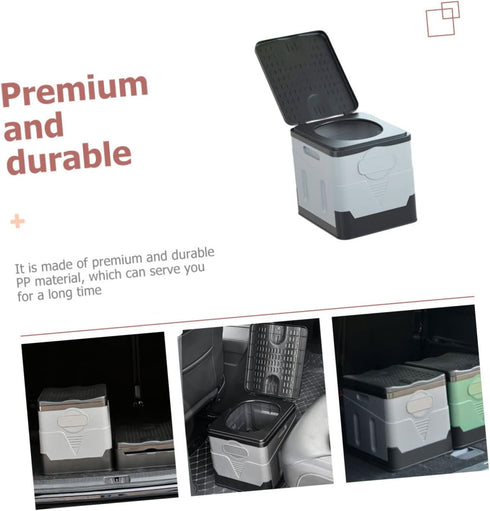 IMIKEYA Portable Folding Toilet for Adults Emergency Outdoor Travel Potty Storage Box for Camping Road Trips and Car