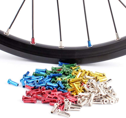 Juland 72 PCS Bike Spoke Nipples End Caps for Mountain Road Bicycles, 14G – Black