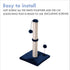 Cat Scratching Post Premium Basics, 22 in Sisal Scratch Posts with Hanging Ball for Kittens or Smaller Cats (Navy)
