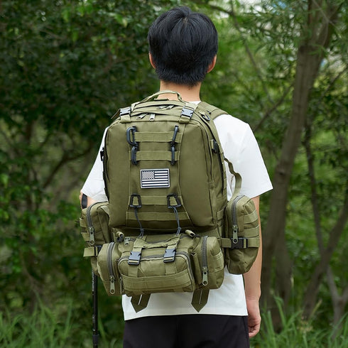 Large Military Tactical Backpack for Men, 40-50L Bug Out Bag, Army 3 Days Assault Pack with Molle System