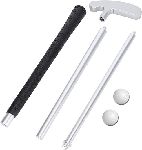 LEAGY 4-Sections Portable Golf Putter, Right & Left Hand, Includes 2 Golf Balls, 1Pack Golf Bag