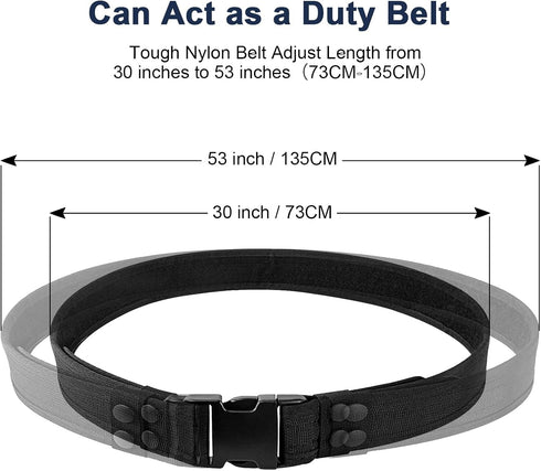 Odoland Tactical Modular Equipment System Duty Belt Set for Law Enforcement, Colt 1911 Holster, Flashlight Holster