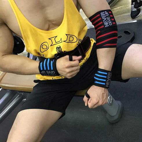 Professional Elbow Wrist Wraps 40" - Elastic Elbow Support for Weightlifting Workout Bodybuilding Gym Fitness