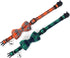 KUDES 2 Pack Cat Collar Breakaway with Bow Tie and Bell for Kitty and Puppies, Adjustable 7.8-10.5 Inch (Green+Orange)