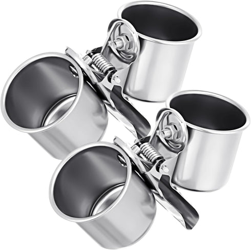 Tioncy 2 Pcs Clip on Water Bowl for Birds Parrot Feeding Double