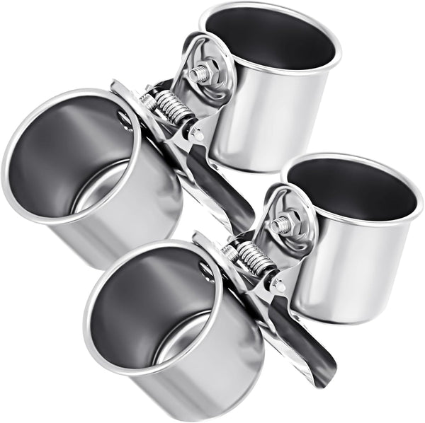 Tioncy 2 Pcs Clip on Water Bowl for Birds Parrot Feeding Double