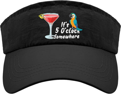 It is 5 O'clock Somewhere Caps, UV Protection Visor for Men Baseball Hat Golf Hats