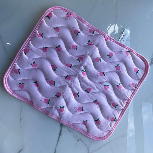 Pet Cooling Mat, Washable Ice Silk Cooling Bed for Dogs and Cats, Portable Cushion for Home Outdoor (M, Pink)