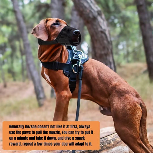 Lxnoap Black Quick Muzzle for Small Dogs, Adjustable & Comfortable Mouth Cover, Size S