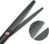 Kingstar 8.0in. Matt Black Professional Pet Grooming Scissors Set - Straight, Thinning & Curved Scissors with Comb