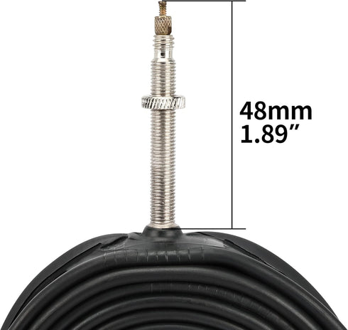 RUTU 700 x 23-25C, 28-32C, 35-43C, 38-45C Tires Road Bike, Premium Heavy Butyl Inner Tube with 60mm Presta Valve - 2