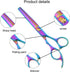 Dog Grooming Scissors - Pet Hair Trimmer Thinning Cut, Azz Scilab Professional Dog Hair Cutting Scissors, Blue