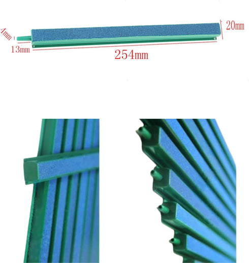 Saim 10 Inch Bubble Diffuser Air Stone Bar for Aquarium Fish Tank Oxygen Supply - Green & Blue
