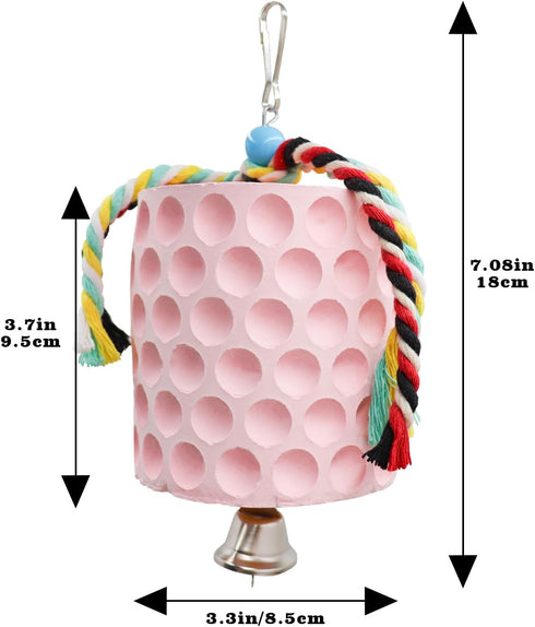 Oooct Large Chicken Chewing Toy, Chick Beak Grinding Calcium Stone with Bells, Chicken Coop Accessories, Cage Toys
