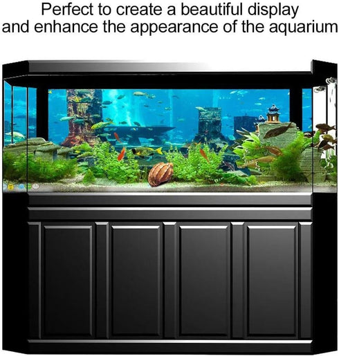 Zerodis Aquarium Underwater Coral Background Sticker, Easy to Install Fish Wall Decorations (61 * 41cm)
