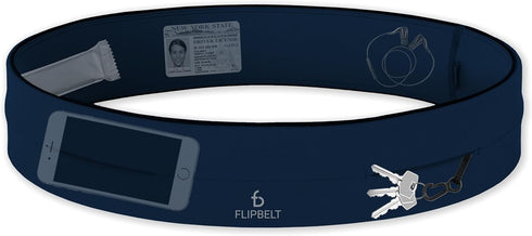 FlipBelt Men's Running Belt, Black, Size L