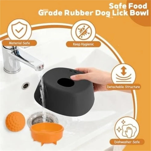 GDRNOIFHU 3/4 Anti-Choking Slow Feeder Slow Feeding Bowl Non-Slip Cup, Pet Slow Food Bowl for Small Dogs & Cats, Lick