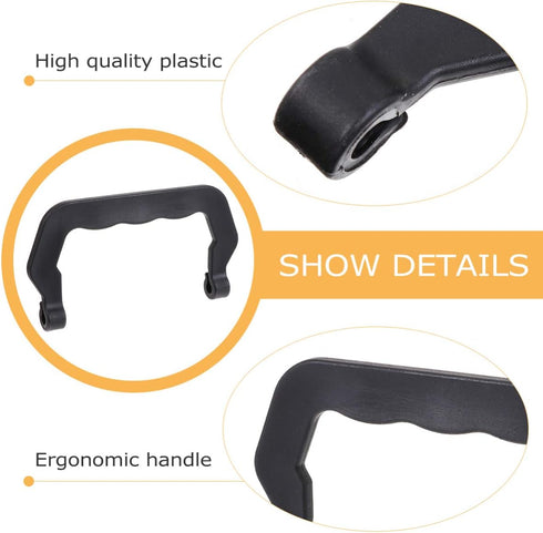 10pcs Plastic Cage Handle Replacement for Pet Carrier, Outdoor Travel Pet Cage Carrier (Black)