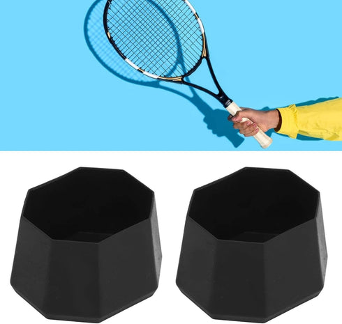 Naroote Tennis Racket Silicone End Cover - Butt Cap and Dampener Grip Tape for Tennis Racket Handle