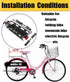 Wing Enterprises 50Kg Child Bicycle Seat Rear Mounted, Metal Bike Seat Back Mount Safety Baby Carrier Seat with Cushion