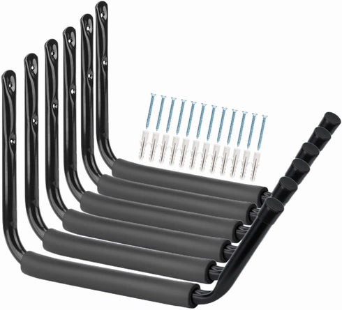 Heavy Duty Garage Storage Kayak Hook, 15 Inch Canoe Hanger Hooks, Each Rack 55LBS Capacity for Surfboards, Ladders,