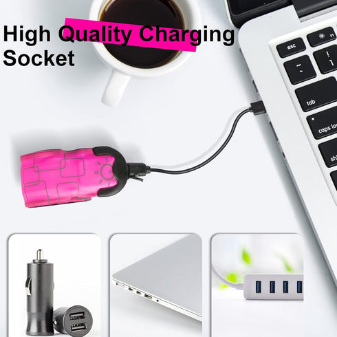 LED Safety Wristband Lights - 2 Pack Rechargeable High Visibility Glow Bracelets for Kids, Night Cycling, Jogging