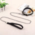 Metal Dog Leash Chain Choker Necklace Leash Dog Chain Leash Pet Collar Leash Chain with Handle for Small Medium Large Dogs