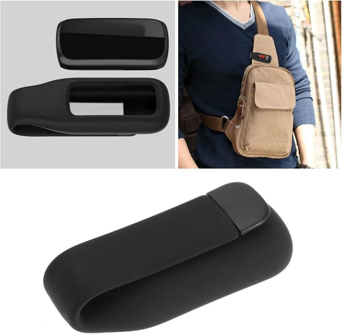 The Lord of the Tools Clip Holder for Fitbit Charge 5, Portable Soft Silicone Case Cover Replacement (Black)