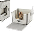 Pawque High Sides Large Cat Litter Box, Low Entry Open Top Foldable
