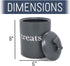 Nat & Jules Charcoal Grey 8 x 6 Ceramic Pet Treats Canister