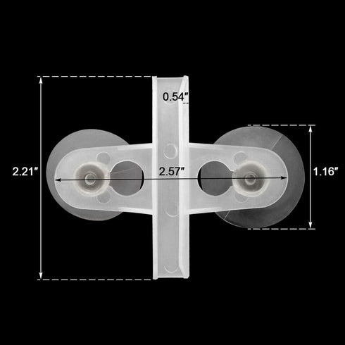 OIIKI 16PCS Aquarium Fish Tank Divider with Suction Cup, Silica Gel Holders for Glass Cover Separating Divider