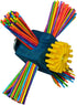 SB963 6.5"x4" Super Bird Creations Twirl N' Whirl Bird Toy - Handcrafted Wooden Bird Stuff with Lollipop Sticks