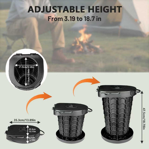 Compact Portable Folding Toilet - Lightweight Emergency Potty for Camping & Travel