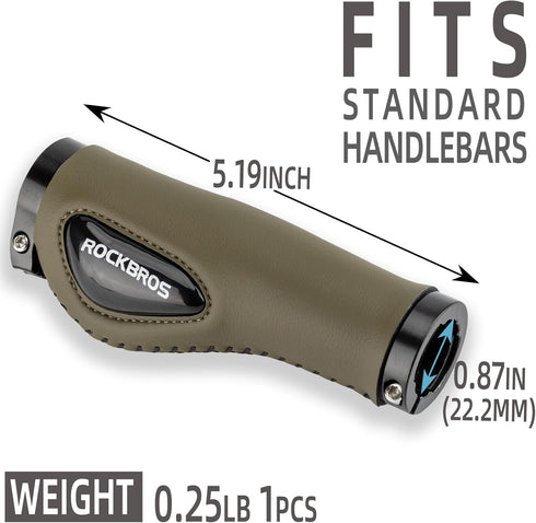 ROCKBROS Soft Gel Dual Lock Bike Handle Grips for Mountain MTB MBX Bicycle Handlebar & Electric Scooter