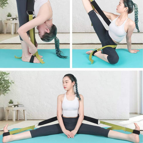 Yoga Stretching Strap Adjustable Leg Stretcher Improve Body Flexibility Backbend Assist Trainer for Home Gym