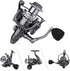 Sougayilang Fishing Reel, 13+1BB Light Weight Ultra Smooth Aluminum Spinning Reel with Free Spare Graphite Spool