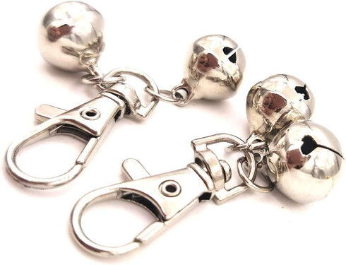 DIY Pet Bells 304 Stainless Steel Dog Bells, 4 pcs Gold and Silver Bell Training Charm Pendants