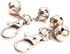DIY Pet Bells 304 Stainless Steel Dog Bells, 4 pcs Gold and Silver Bell Training Charm Pendants