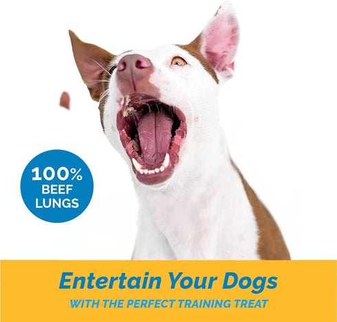 Beef Lung Dog Tips Treat - All Natural Premium Jerky Chews for Dogs (Beef Treats - Made in USA) 8 oz