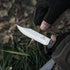 Mossy Oak 2-piece Bowie Knife, Fixed Blade Hunting Knife with Leather Handle