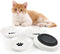 BNOSDM 4 Pcs Cat Food Bowls, Shallow Ceramic Dishes with Non-Slip Silicone Bottom for Indoor Kittens