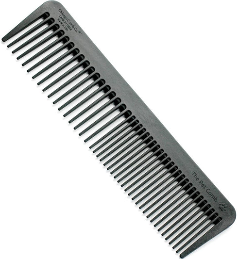 Chicago Comb No. 9 Pet, XL Carbon Fiber Comb for Man or Beast, Made in USA