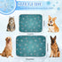 Generic 28" X22" Cooling Blanket for Dogs Cats Ice Silk Washable Crate Mat Holiday Teal Snowflakes Outdoor Cooling Dog