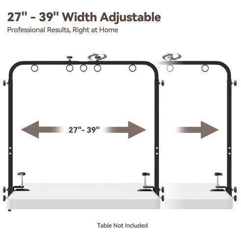 42" 27"-39" 2.76", Hammock 2 Trimming Adjustable Pet Grooming Arm for Table: Height & Width, Clamp Fits Up to Includes